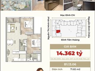 Bán nhanh căn hộ 2pn 72m2 marq ngay trung tâm quận 1, vị trí thuận lợi, nội thất sang, cho thuê tốt