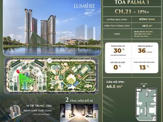 Căn hộ 1 phòng ngủ masteri bayfront  vinhomes ocean park 1  quỹ thưởng