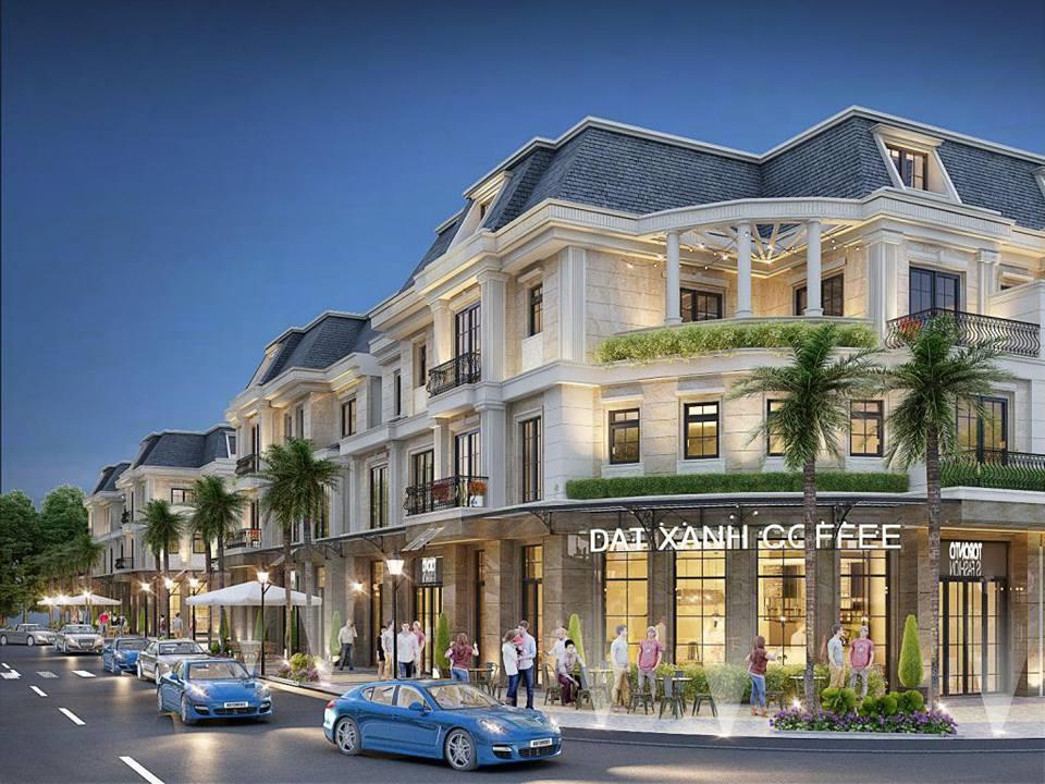 Căn góc 116m2 shophouse pavilon, đường trần đăng ninh đối diện chung cư estuary dt cho thuê 80 tr