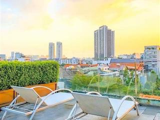 Cho thuê căn hộ penthouse 1 phòng ngủ ban công siêu bự tại thảo điền có view thành phố