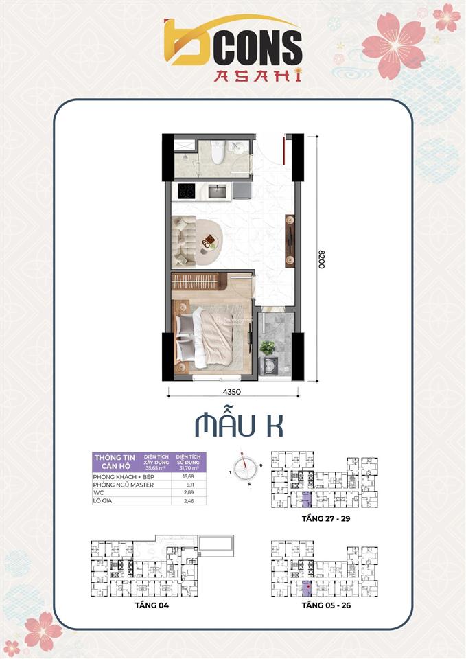 Giỏ hàng giá gốc bcons city, solary, asahi, view đẹp, tầng đẹp, có cam kế thuê 24 tháng