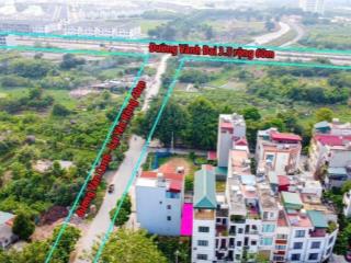Bá,n Đất Tái Định Cư-Vân Canh-Hoài Đức, 54.6m2. Đường thông rộng 6m ôtô tránh có vỉa hè 2m.