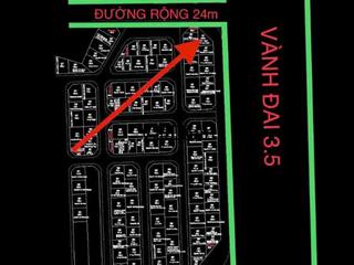 Bá,n Đất Mặt Đường Vành Đai 3.5, 109m². Lô góc 2 Mặt Tiền Đường Vỉa Hè 5M Kinh Doanh Đỉnh.