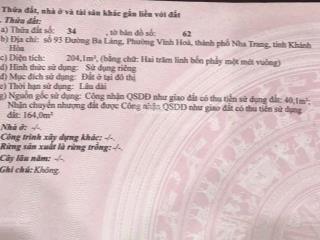 Bán đất 2 mặt dương hiến quyền cách biển 200m hướng đông vĩnh hoà nha trang