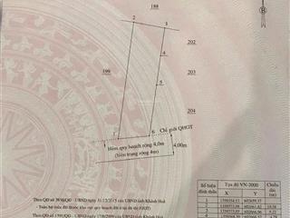 Bán lô đất sát đường mai xuân thượng dt 95,6m ngang 5,11m giá 4,3tỷ  vĩnh hoà nha trang