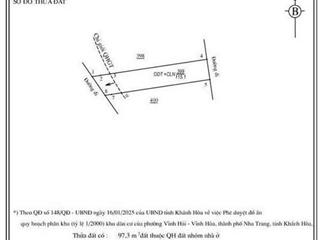 Chỉ 3,5tỷđất 2 mặt tiền đường hoà trung 8m full thổ cư vĩnh hoà( bắc nha trang)