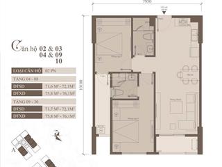 Để lại suất ngoại giao căn 2pn 72m2 view đẹp đã đóng 15%, được hỗ trợ tên vào hđmb