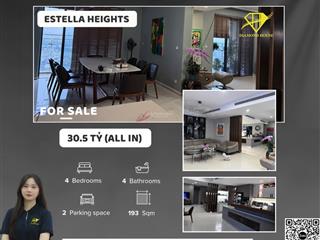 Hàng độc estella heights  bán 4pn 4wc  diện tích khủng 193m²  view triệu đô ngắm pháo bông