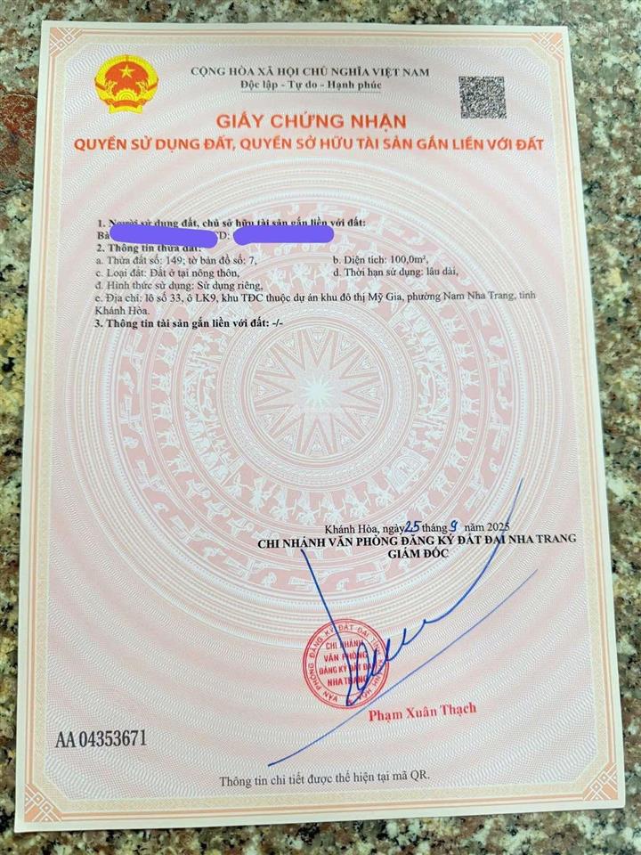 Hiếm lô tái định cư mỹ gia đã có sổ hồng vĩnh thái, xây dựng tự do. đất nền nha trang giá đầu tư