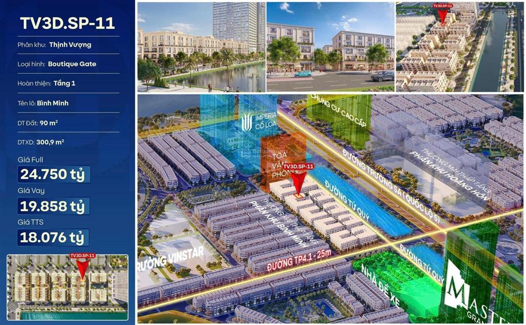 Chỉ với 18 tỷ sở hữu ngay căn shophouse 5 tầng 1 tum hoàn thiện tầng 1,có hầm để xe