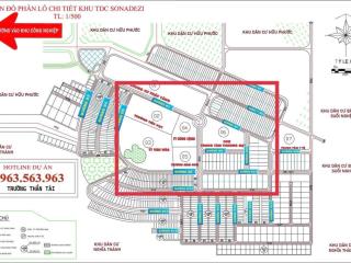 Tdc sonadezi, siêu phẩm 100 m2 đường 19 m trục chính dự án