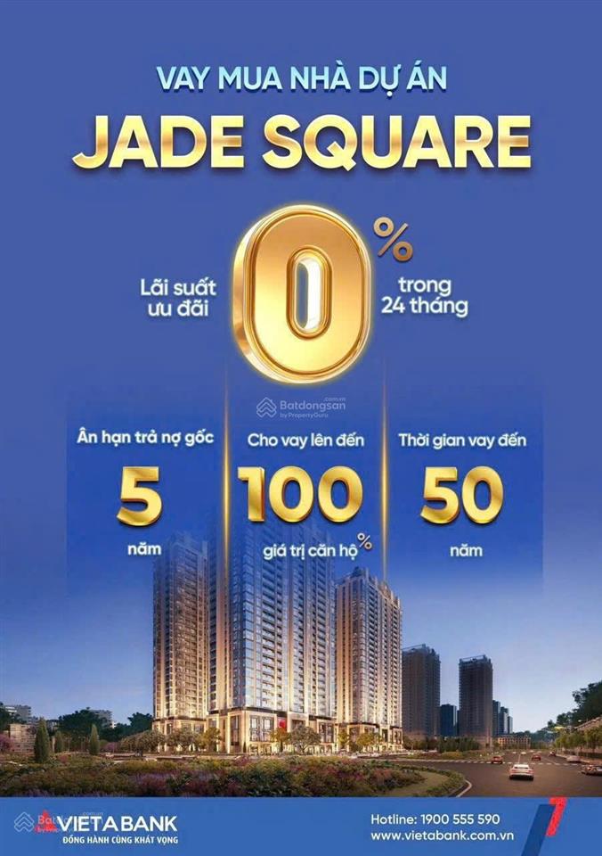 Căn hộ cao cấp jade square phạm văn đồng 23pn giá 6.x tỷ, kí trực tiếp cđt htls 0% 24t 70% gtch