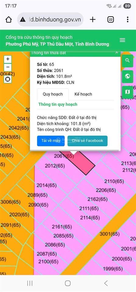 Bán đất tại đường dx 006, phú mỹ, thủ dầu một, bình dương, 2.4 tỷ, 101.8m2, hàng hiếm