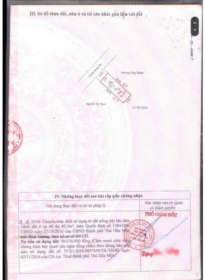 Bán đất tại đường dx 006, phú mỹ, thủ dầu một, bình dương, 2.4 tỷ, 101.8m2, hàng hiếm