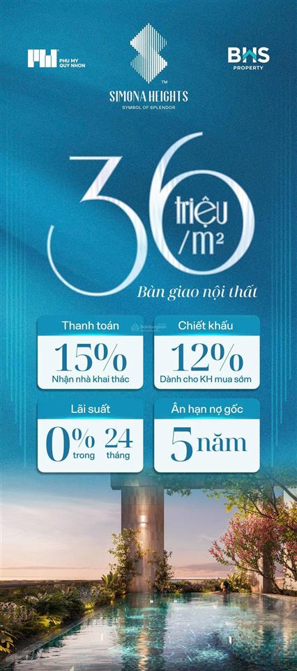 Căn hộ simona heights view biển quy nhơn  sổ đỏ lâu dài  miễn phí 3 năm phí quản lý  ck đến 12%