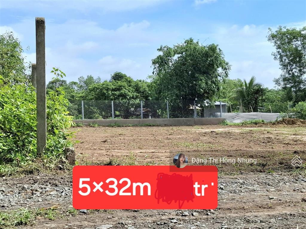 Gần kcn hiệp thạnh 1 xẹc nhựa phước an cầu độn 5x32m có 55m² thổ cư chỉ 495tr
