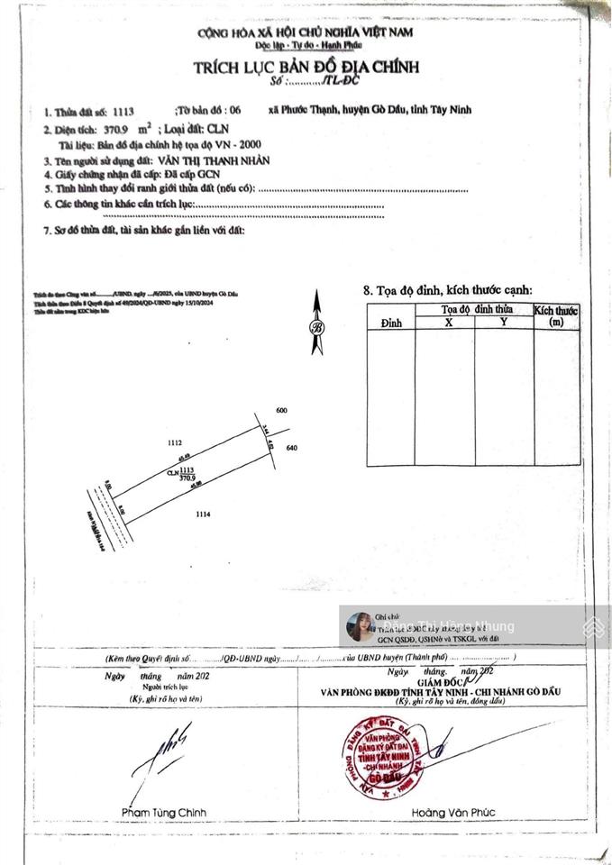 Phước an 8m x 46m (371m2) đất cây lâu năm, giá chỉ 430 triệu