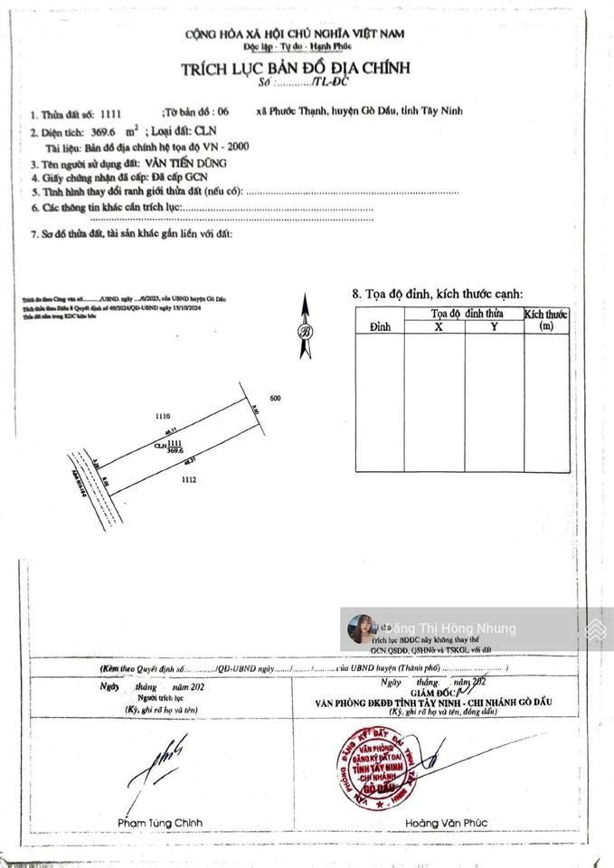 Phước an 8m x 46m (371m2) đất cây lâu năm, giá chỉ 430 triệu