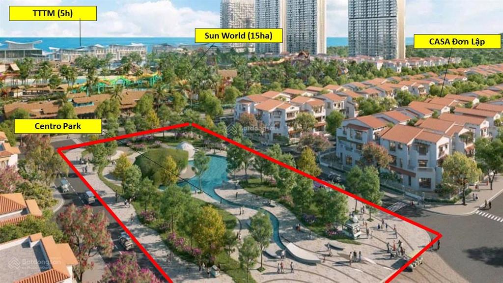 Căn góc biệt thự đơn lập 1 hầm 3 lầu (14x20), view sun world 15ha mua từ cđt   0931 793 ***