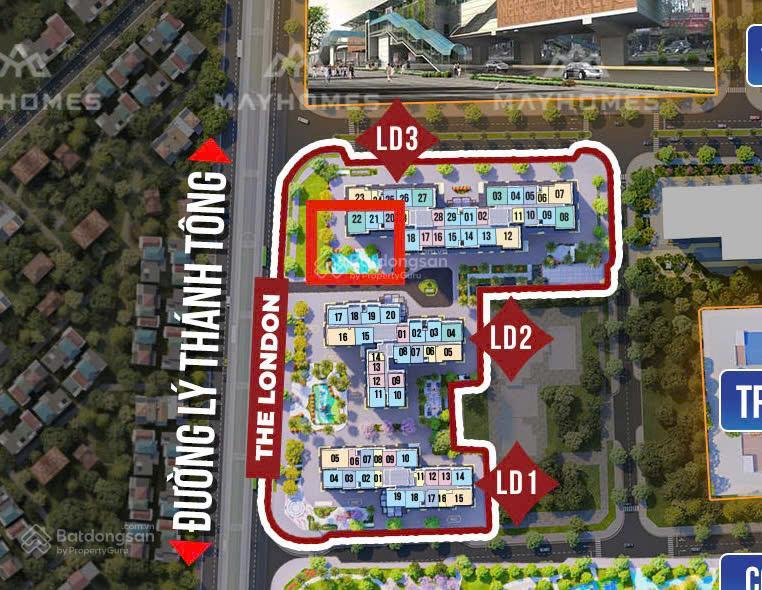 Bán căn hộ 1n+ 43m2, tầng 15 ,giá 3,3 tỷ view đẹp nội khu, khu the london vinhomes ocean park