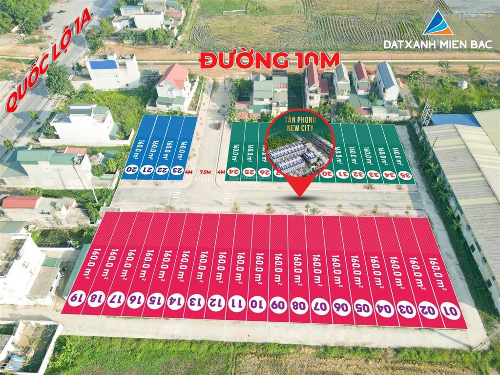 Đất lô 2 mặt quốc lộ 1a thị trấn tân phong, sổ sang tay  0919 959 ***