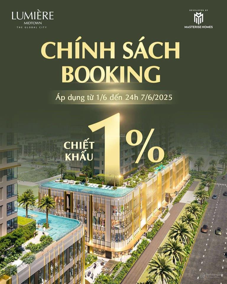 3pn, lumiere midtown, thanh toán 20% nhận nhà, chiết khấu 17%, đóng giãn 2 năm, the global city