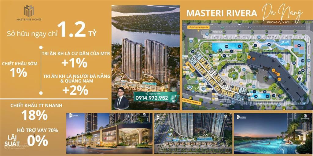 Chính thức mở bán masteri rivera đà nẵng chiết khấu cực khủng 19%