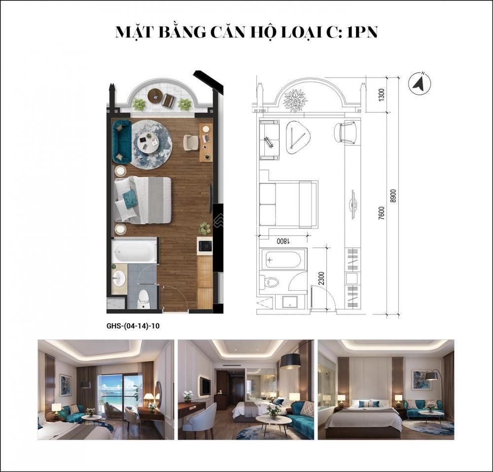 Thanh toán full chỉ 1,75 tỷ có ngay căn hộ khách sạn view trực diện biển, vận hành cho thuê ngay !!