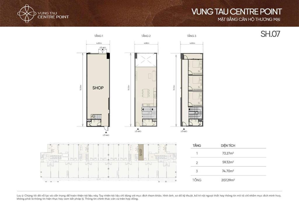 Bán shophouse hàng hiếm tại vũng tàu centre point, 12 tỷ, 207m2