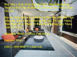 Bán nhà 1 trệt 4 lầu chính chủ 2 mặt tiền đường nhựa n1&n2 tại 28 bình hà, p.quy nhơn, tỉnh gia lai