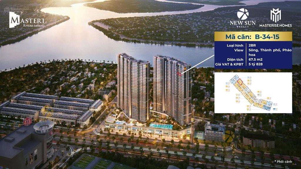 Cơ hội rực rỡ! masteri căn 2pn tầng 34 suất ngoại giao duy nhất trực diện sông ngắm pháo hoa
