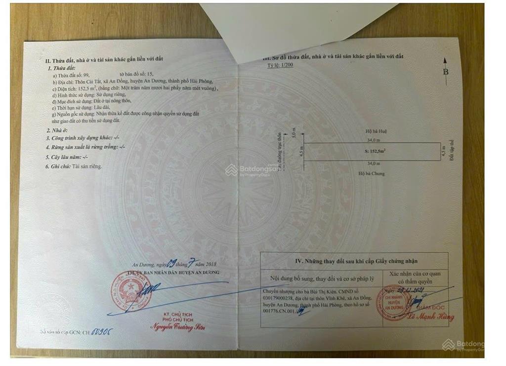 Mr. tuấn lô đất 152m2 mặt đường 203 cái tắt, an đồng đường thông 10m giá 7,68 tỷ