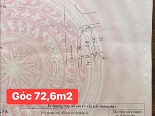 Chính chủ bán lô góc 72m2, mt 14m, tại khu đất 4.5ha vân canh, cách mấy bước chân ra đường 3.5