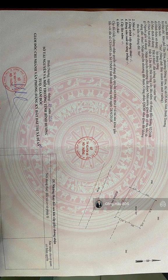 Bán nhà 2 tầng đường tô vĩnh diện, p. đông hoà, tphcm. dt 75m2. ngang 9. đường 8m. giá 5.15 tỷ tl