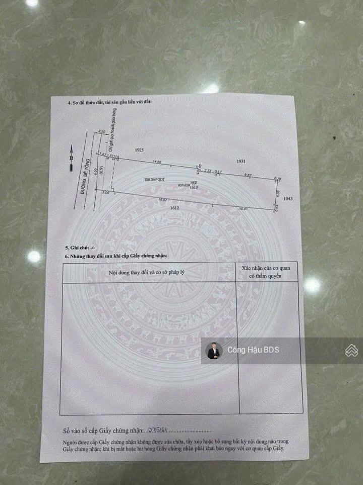 Bán đất trung tâm dĩ an. giá 29.2tr/m2 tl. dt 166m2 (6x28m). odt 150m2. hẻm 1/ nguyễn thái học