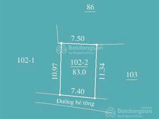 Bán đất tại xã dân hòa, thanh oai, hà nội, 43 triệu / m2, 83 m2, giá ưu đãi chỉ với