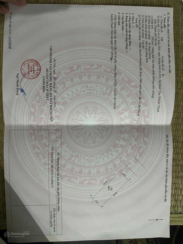 Gia đình cần tiền bán gấp lô đường trục chính 50m, 65m, 100m. khu tđc bình yên, giá làm việc nhanh