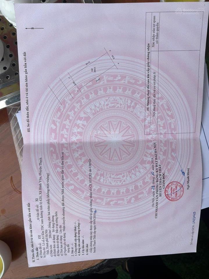 Gia đình cần tiền bán gấp lô đường trục chính 50m, 65m, 100m. khu tđc bình yên, giá làm việc nhanh