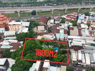 Lô góc 1600m2, 40x40 24tr/m2 linh trung ngay ga công nghệ cao tiện xây chdv, tương lai 3 mặt tiền