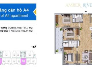 Bán căn 3 ngủ amber riverside cao cấp  tầng trung  view thành phố  giá bằng căn 2 ngủ timescity