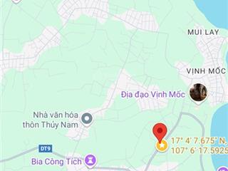 Chính chủ đăng tin bán lô đất 100m2 thổ cư cách biển 1km giá 130 tr tại kim thạch, vĩnh linh, q.trị