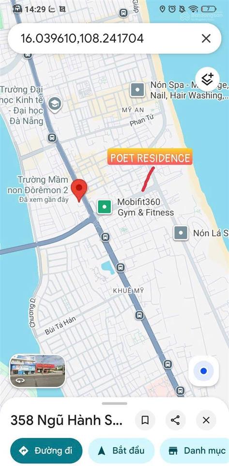 Bán quỹ đất 1.500m² mặt tiền đường ngũ hành sơn, 100% đất ở chuẩn pháp lý làm dự án căn hộ