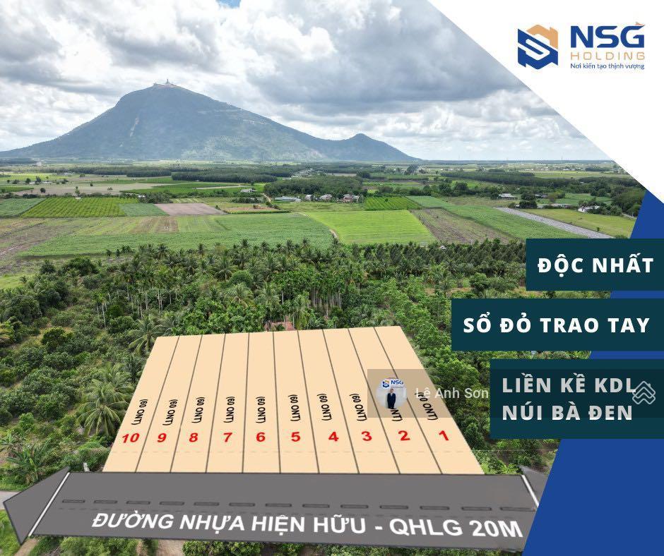 Cần bán 1 lô dt 169.1m2 tại khu du lịch núi bà đen. suối đá, dương minh châu, tây ninh