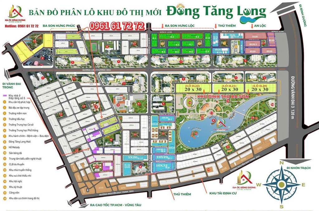 Bán đất nền dự án đông tăng long, giá 7,4 tỷ, dt 100m2, trường thạnh, quận 9, hcm