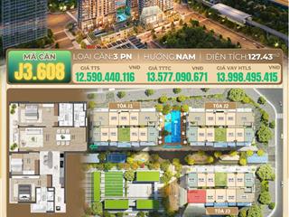 Jade square  căn hộ 3pn + 4pn cao cấp view sông hồng, sát ciputra, quỹ căn đẹp cuối trực tiếp cđt