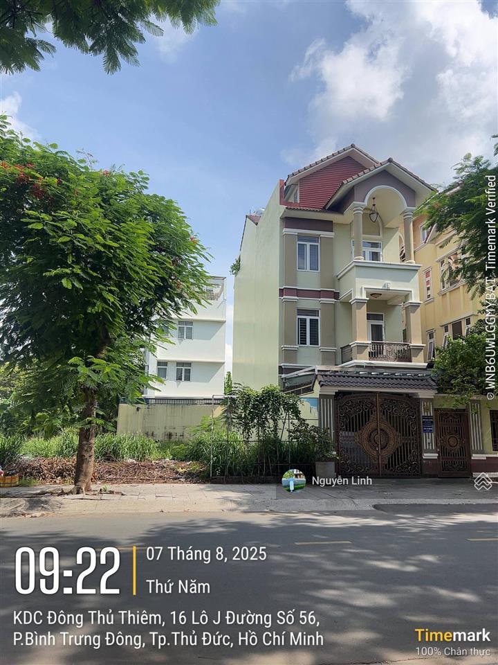 Đất mặt tiền kinh doanh đường 56 kdc đông thủ thiêm ngang 8x22m,  linh 0902 514 ***