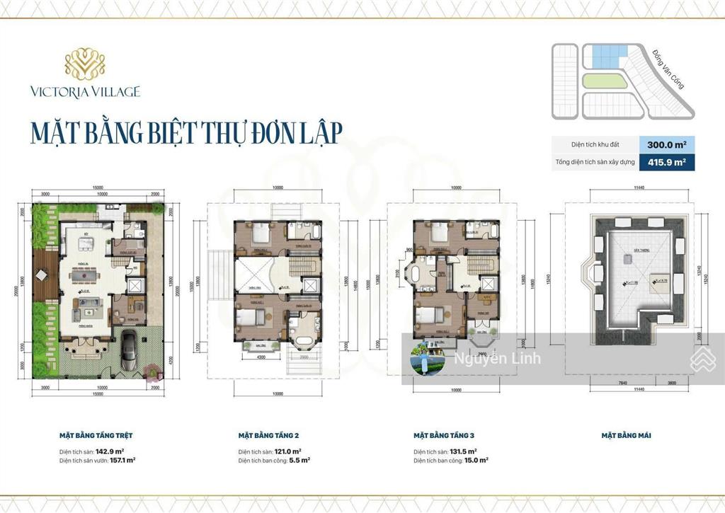 Bán biệt thự đơn lập khu compound victoria village sổ hồng riêng ngang 15x20m view công viên