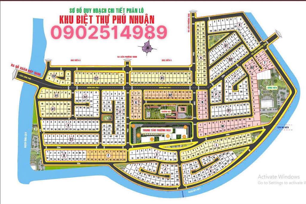 Bán lô đất mặt tiền trục chính 659 (25m) kdc phú nhuận, p phước long, q9 cũ tphcm