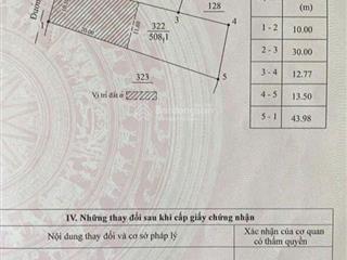 Bán gấp 500m2  có 215m2 thổ cư (10m x 44m) gần sb liên khương