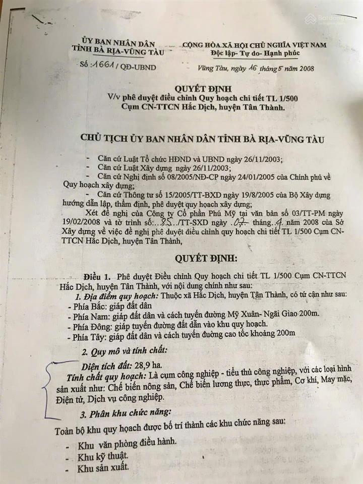 Bán nhà xưởng 6480m mỹ xuân b1 cho nhà đầu tư.